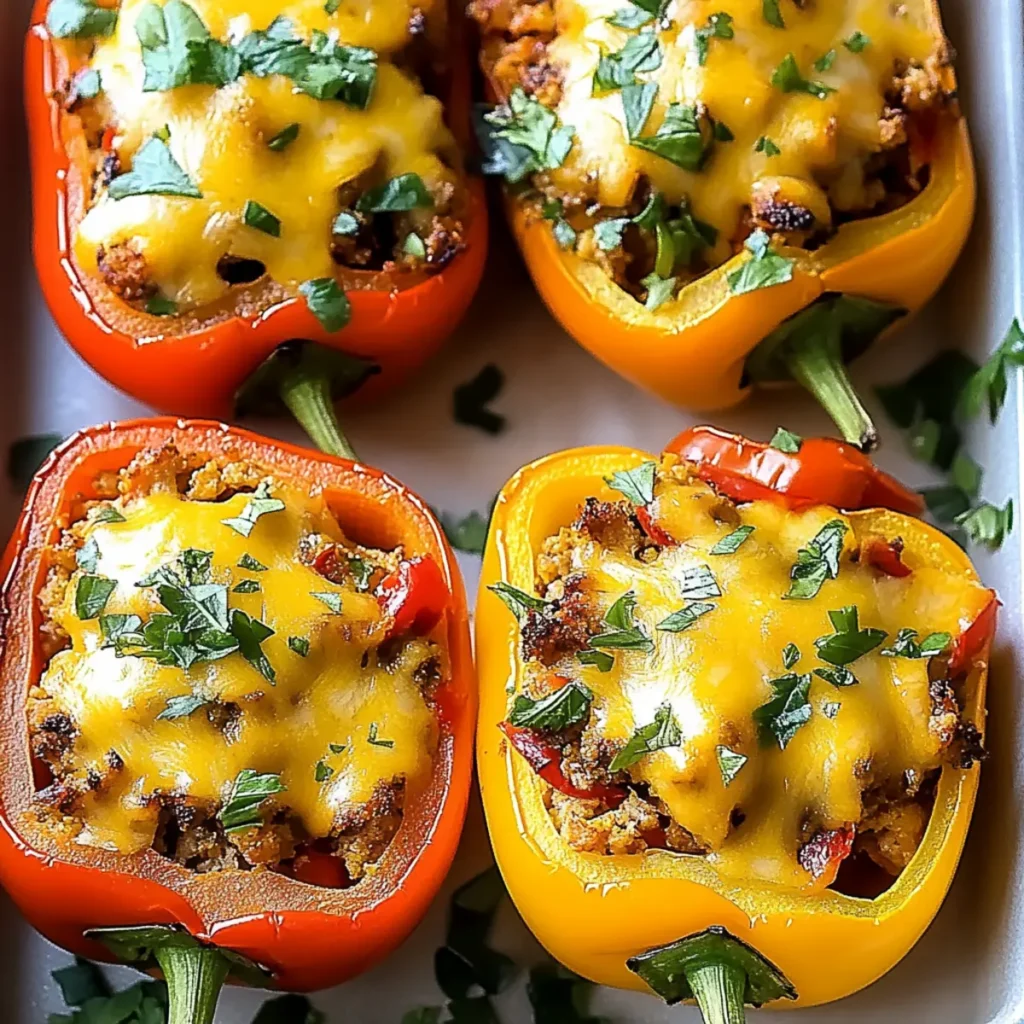 Healthy Turkey Stuffed Peppers