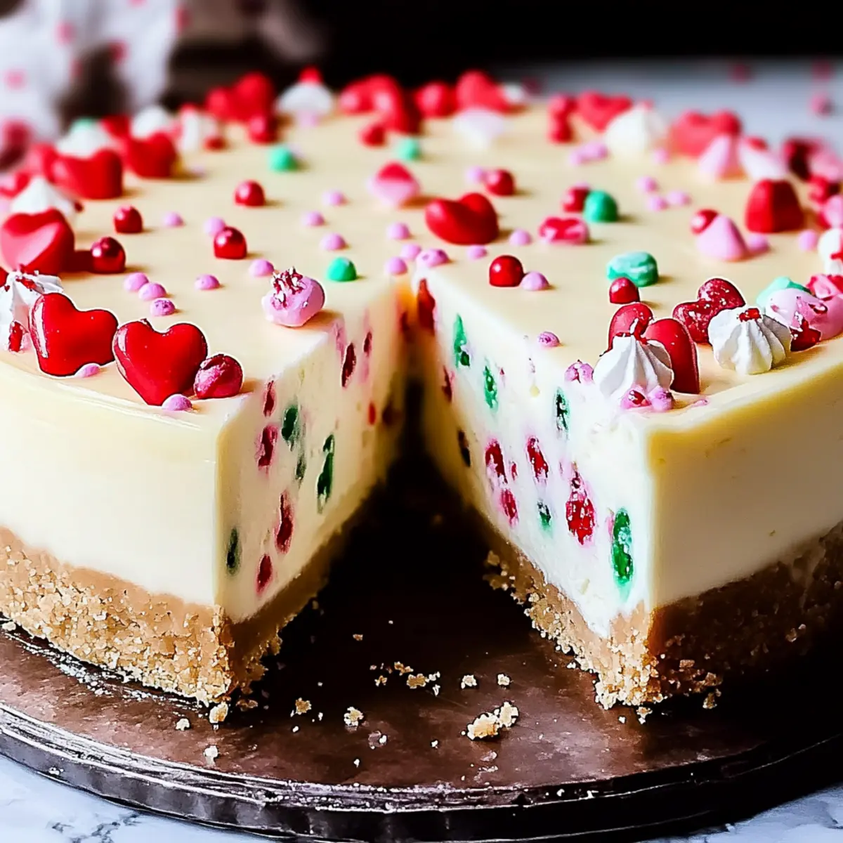 Irresistible Valentine’s Sugar Cookie Cheesecake