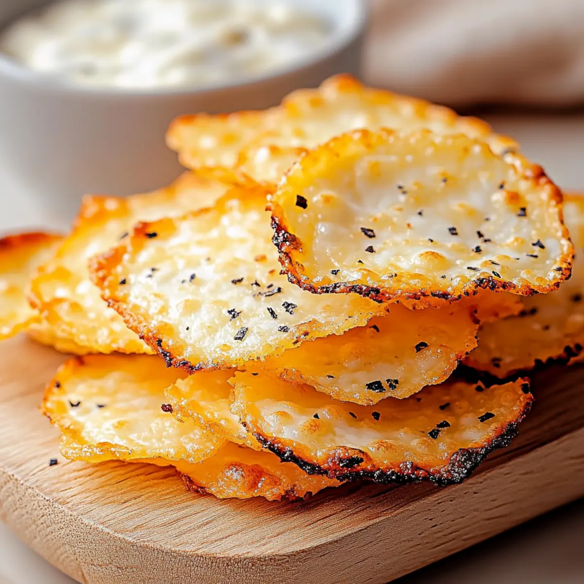 Crispy Cottage Cheese Chips