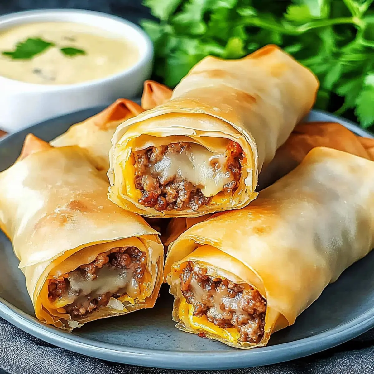 Cheeseburger Egg Rolls
