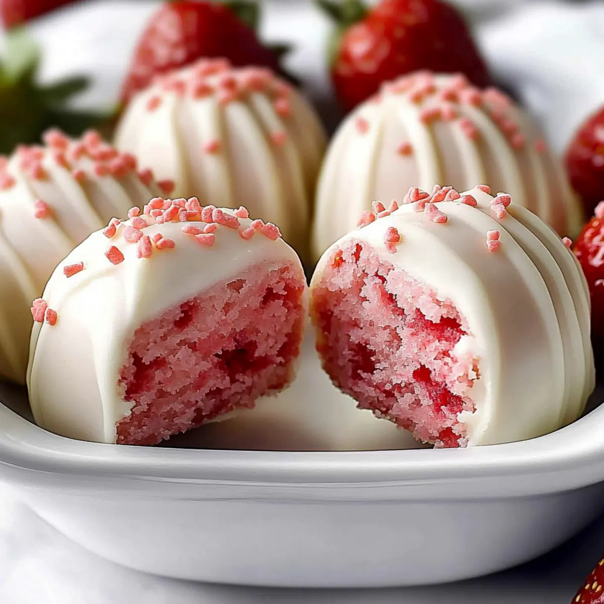 Strawberry Cake Truffles