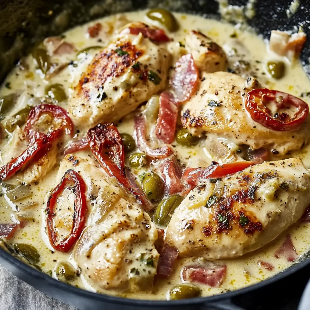 Creamy Pepperoncini Chicken Skillet