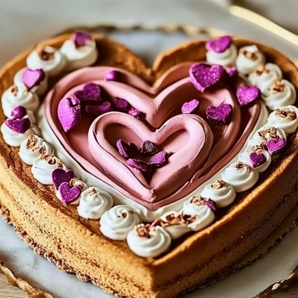 Heart-Shaped Cookie Cake