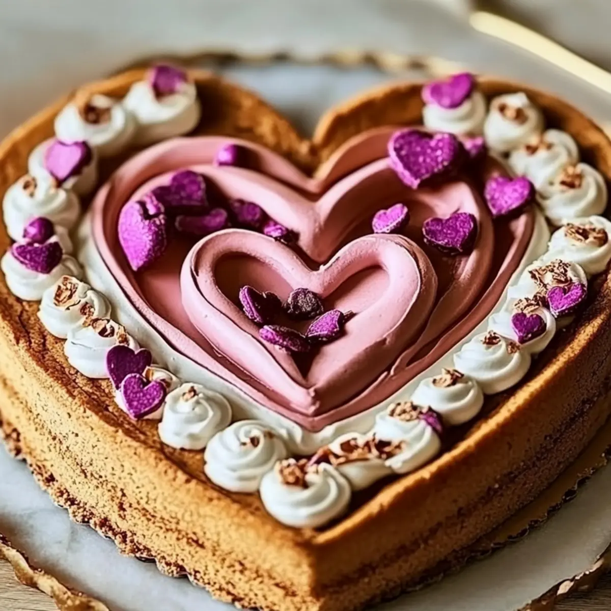Heart-Shaped Cookie Cake