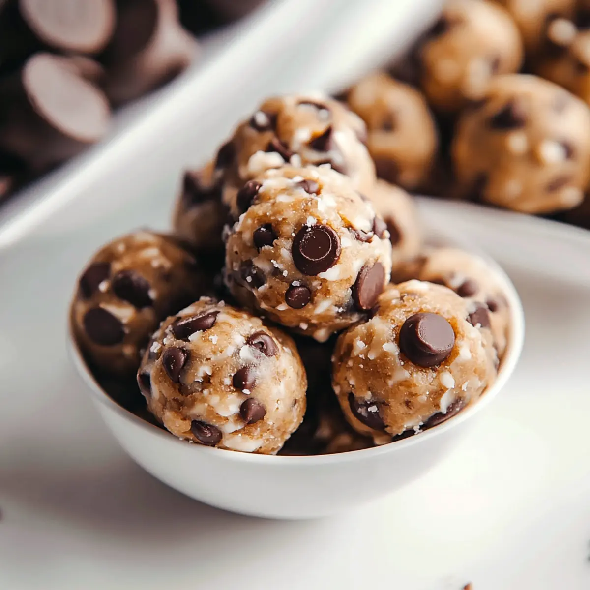 No Bake Chocolate Chip Cookie Balls