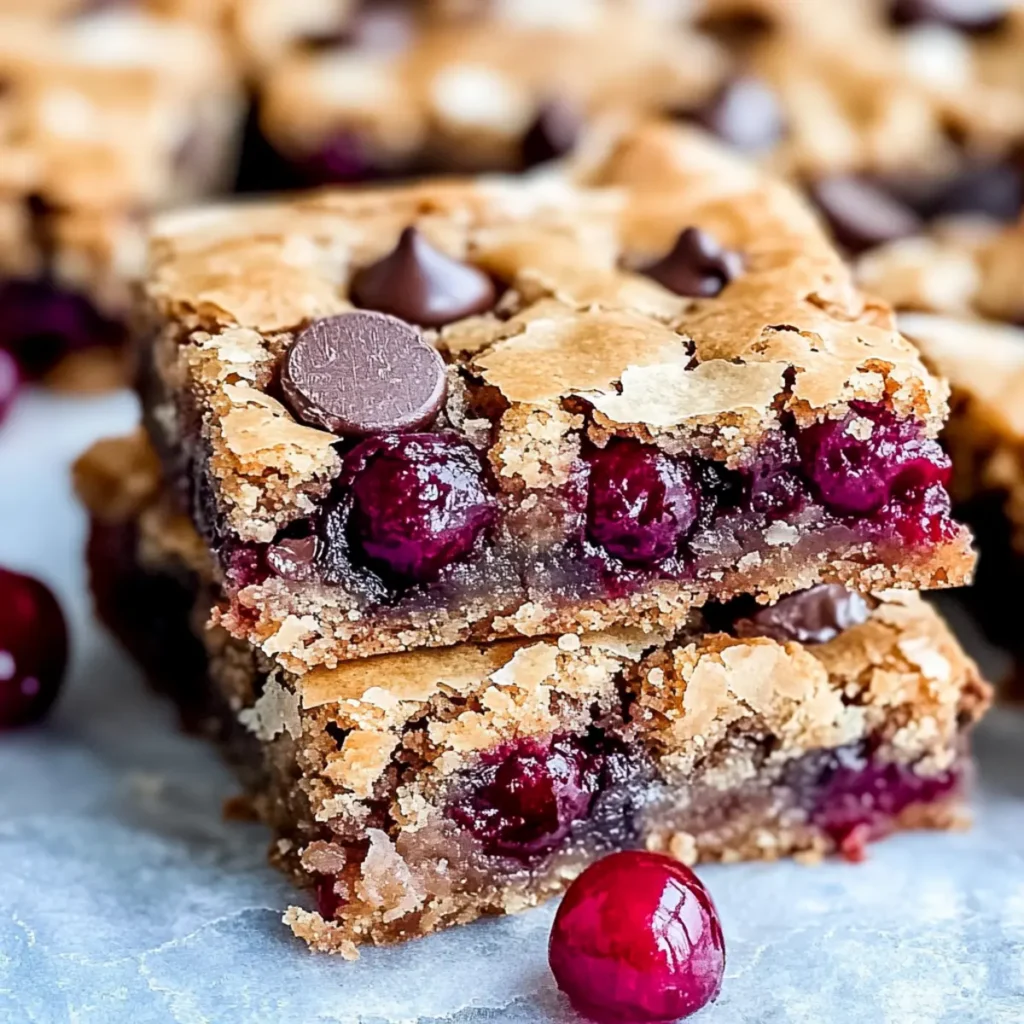 Cherry Chocolate Chip Blondies