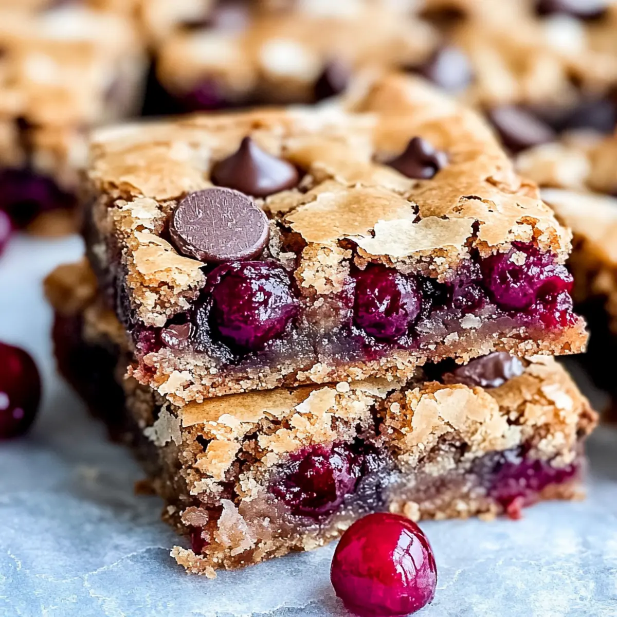 Cherry Chocolate Chip Blondies