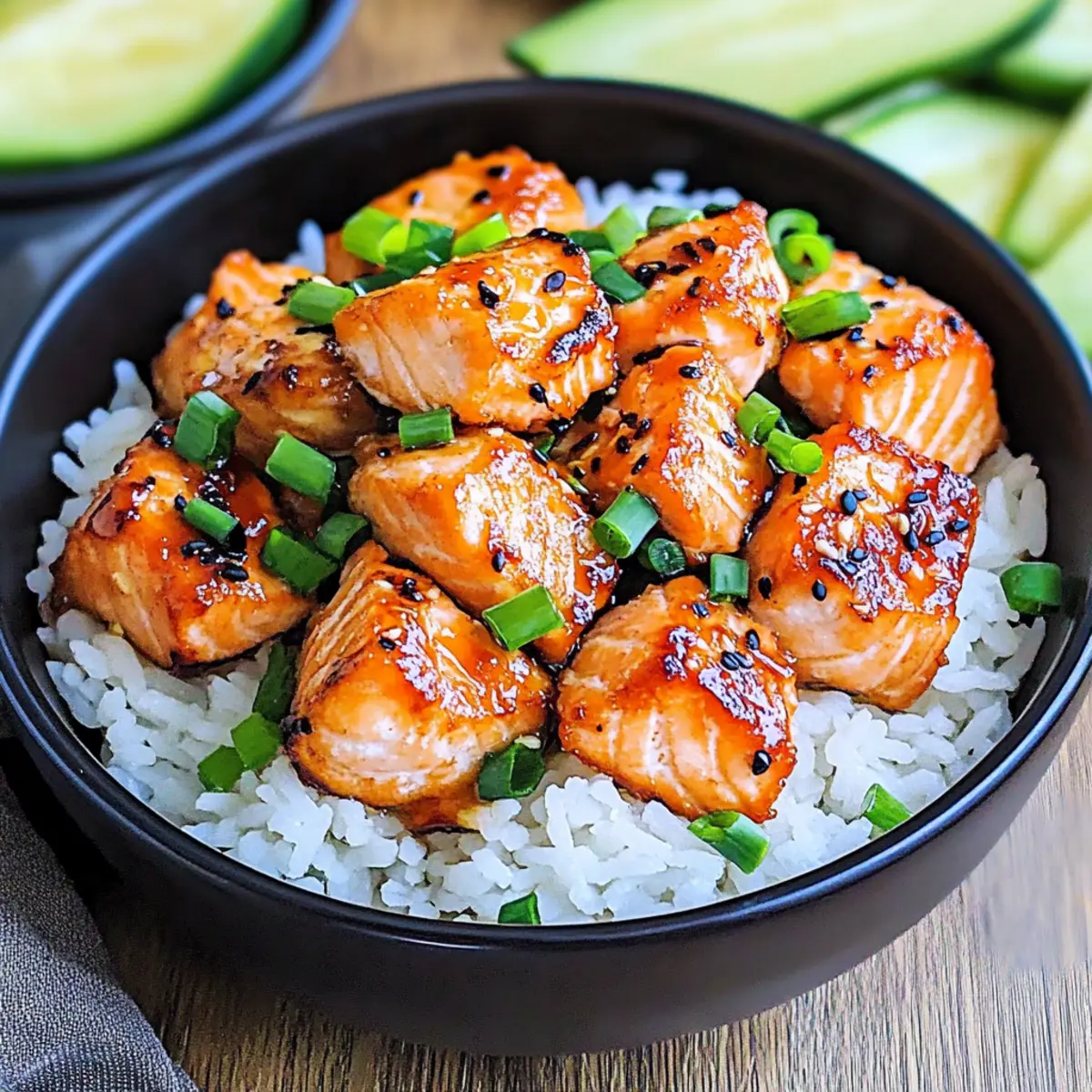 Crispy Bang Bang Salmon Bite Bowls