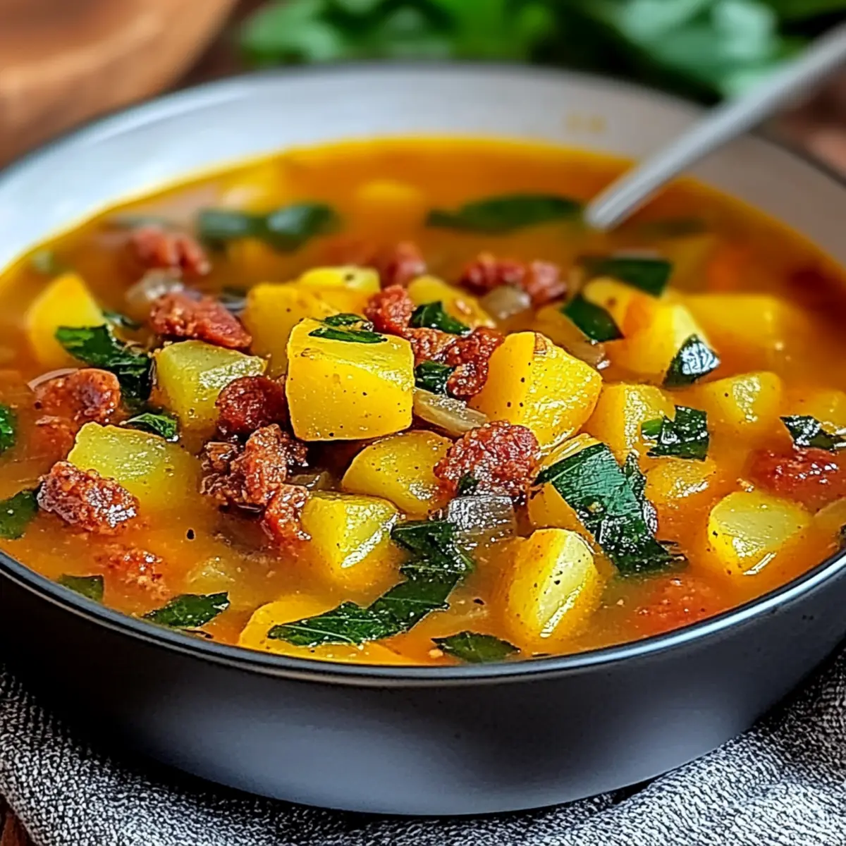 Spanish Potato Soup with Chorizo