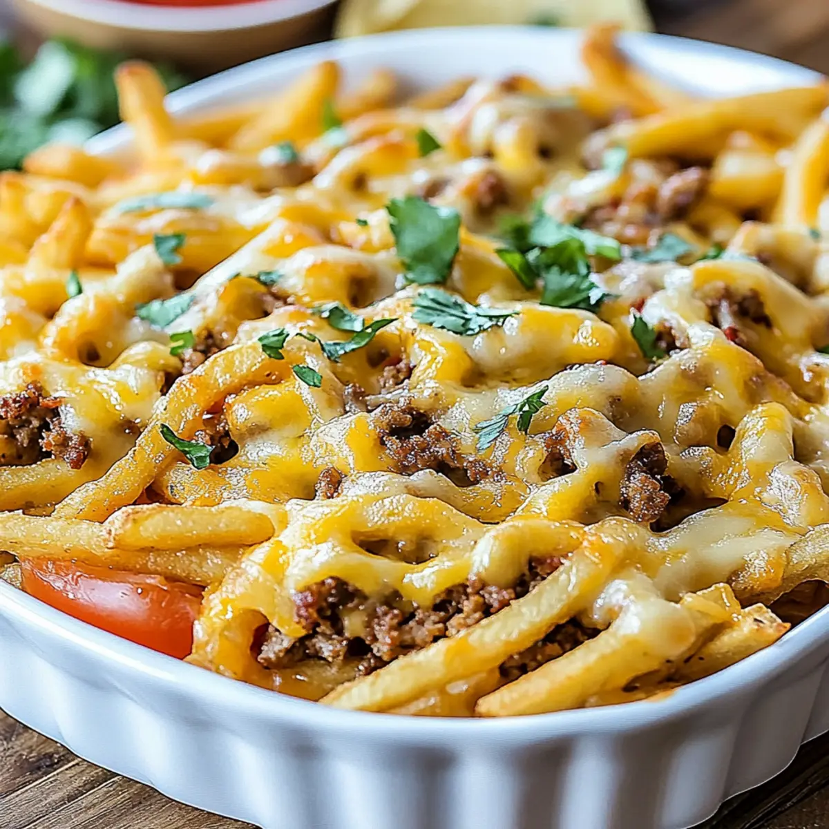 Cheeseburger French Fry Casserole