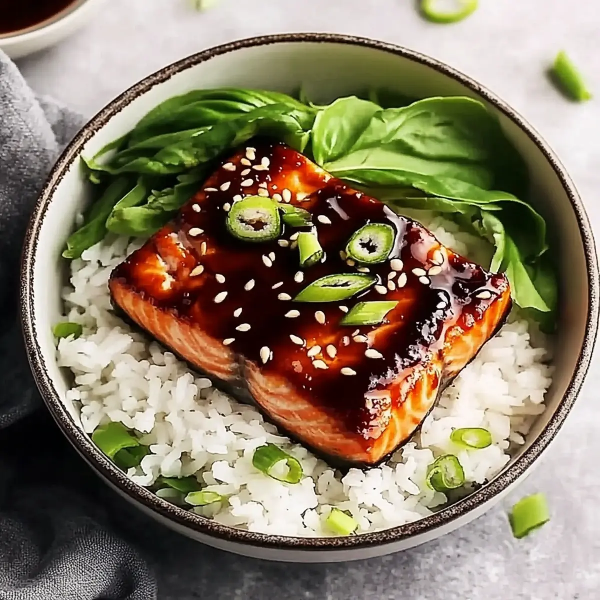 Teriyaki Salmon Bowls with Coconut Rice