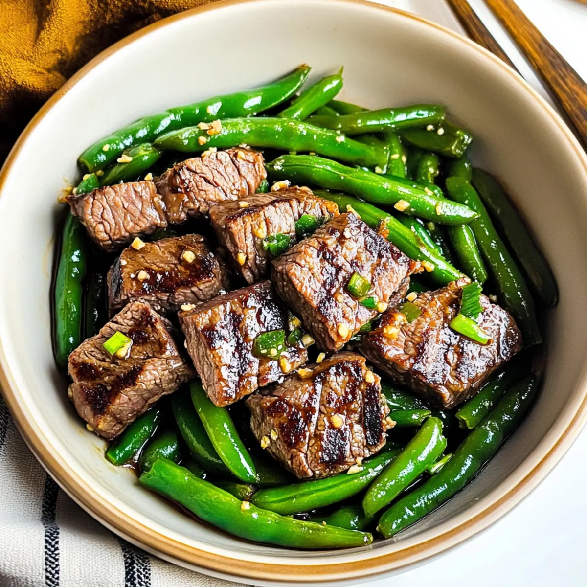 Garlic Butter Steak and Green Beans