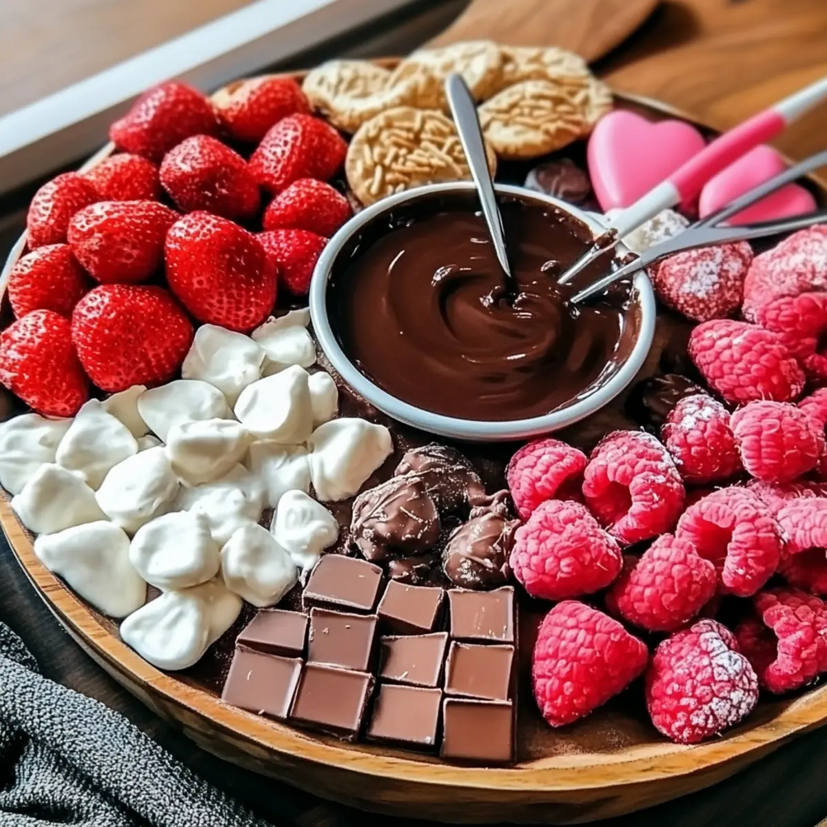 Valentine’s Day Chocolate Fondue Board