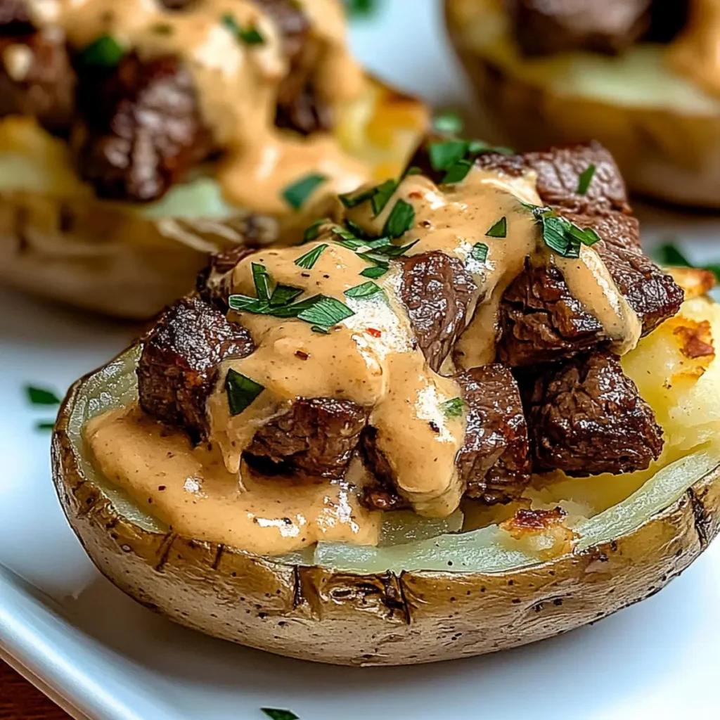 Loaded Baked Potato with Steak Bites