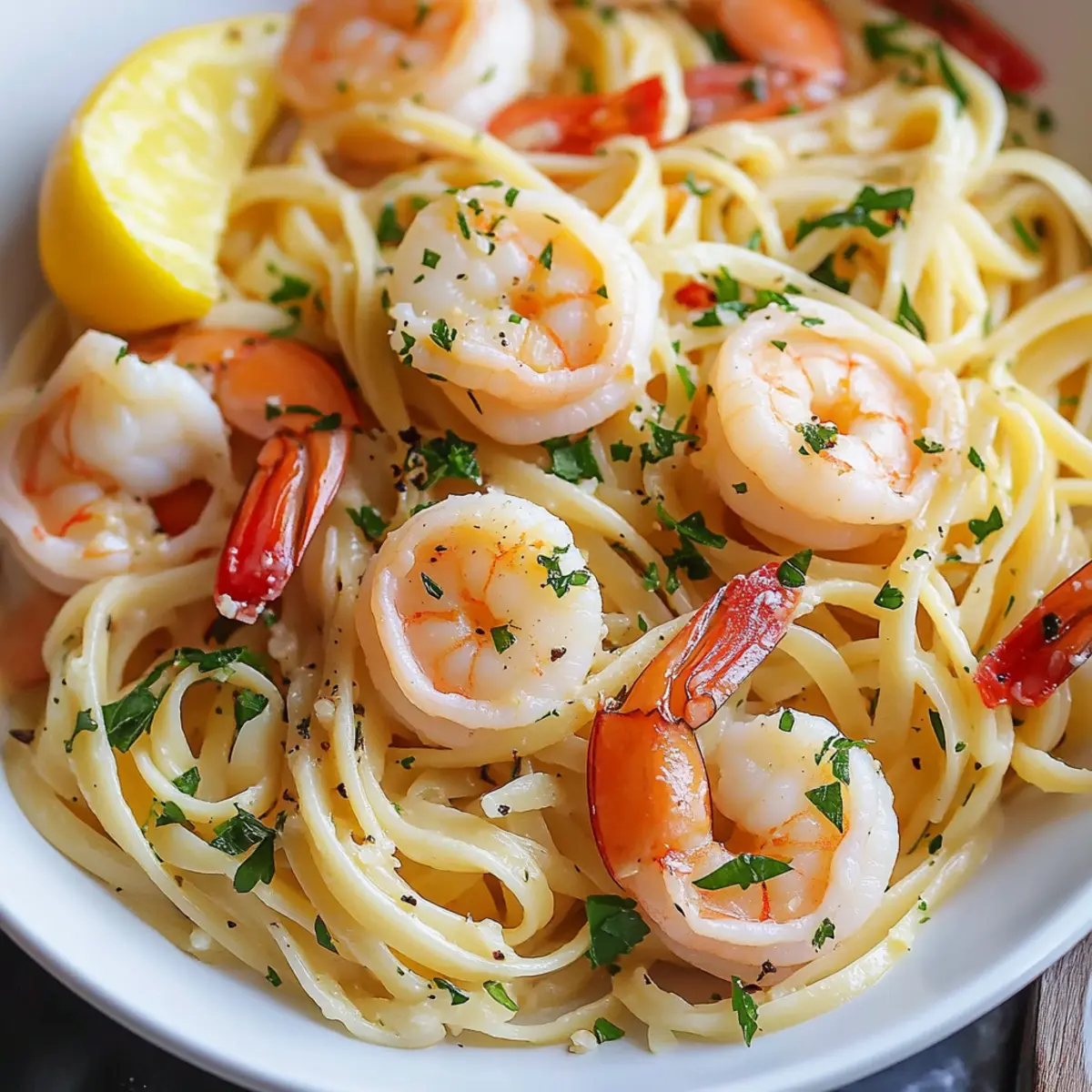 Shrimp Linguine with Garlic