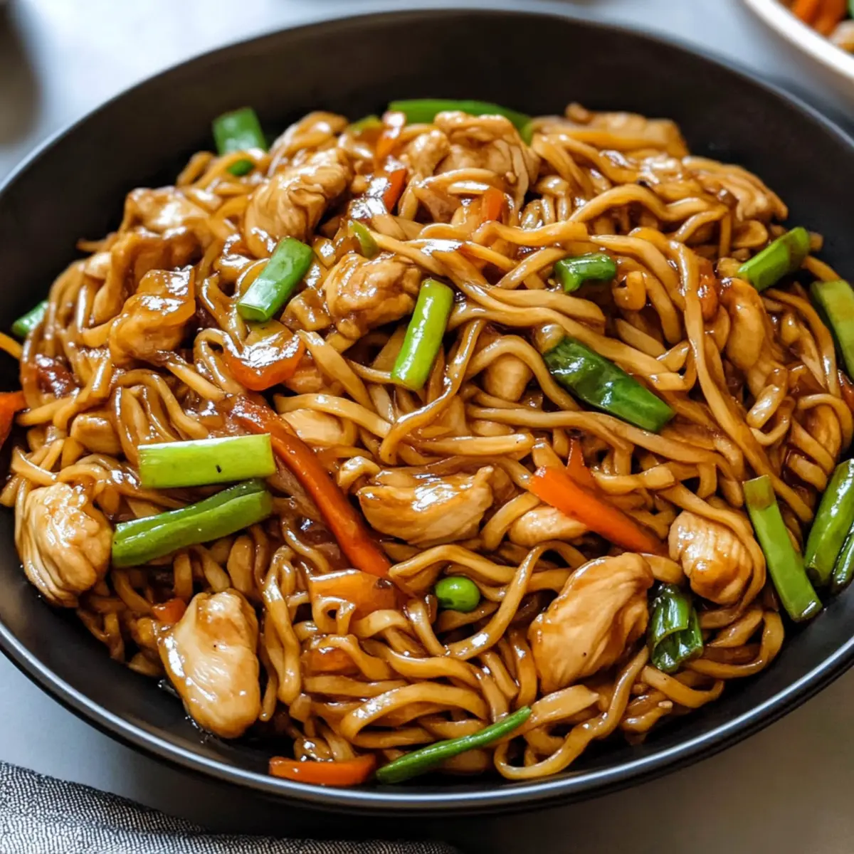 Chicken Chow Mein with the Best Sauce